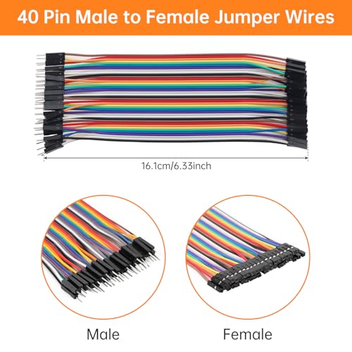 120Pcs Breadboard Jumper Wires,15 cm 40 Pin Male to Female - size: 5.9 inch (15 cm), style: Male to Female