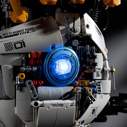 UNCLE BRICK Technical Robotic Hand Building Blocks Kit,Equipped with 4 Motors and Can Be Remotely Controlled,Set for Aged 8-14 and Aldult,Suitable As A Holiday Or Birthday Gift for Children(1622 PCS)