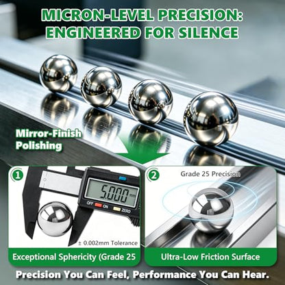 700 Pcs G25 Chrome Steel Bearing Balls Kit, 3/32"-1/4" Imperial - size: 700Pcs ASE
