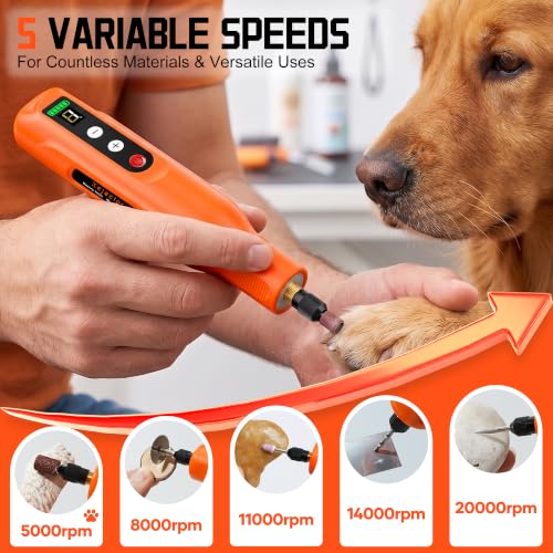 Cordless Rotary Tool Kit 113 Pcs, 5-Speed for 3D Printer Sanding