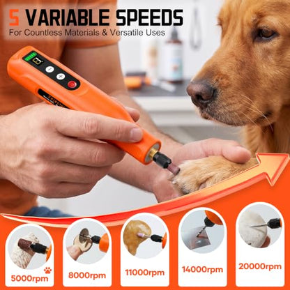 Cordless Rotary Tool Kit 113 Pcs, 5-Speed for 3D Printer Sanding