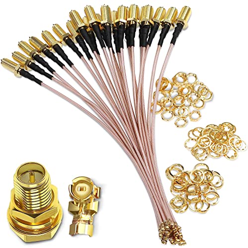 TUOLNK RP-SMA to IPX MHF1 Coax Cable, UFL U.FL to RPSMA Female Coaxial Cable for Mini PCI WiFi Antenna Extension Antenna Jumper 4inch(10cm) 5pcs - size: 4inch