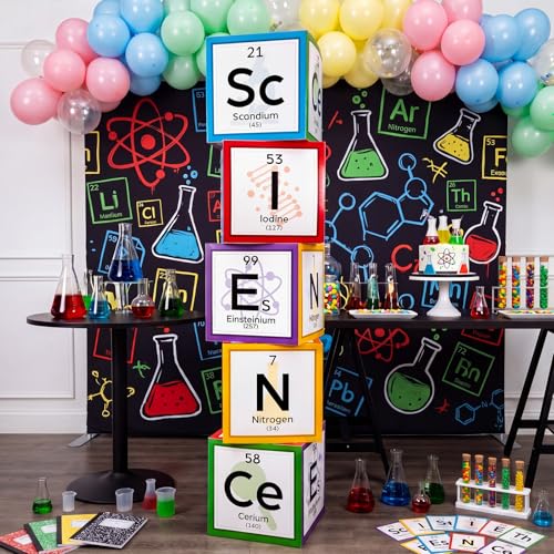 Ctosree 5 Pcs 12 Inches Large Science Party Decorations, Vivid - color: Vivid, style: Science