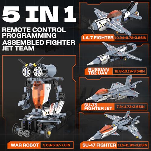 STEM Robot Building Set, 5-in-1 Remote & APP Controlled Robot Toys for Kids Ages 6-16, 334 Pcs DIY Building Blocks Engineering Science Educational Kit, Birthday Gift for Boys Girls - color: K96231