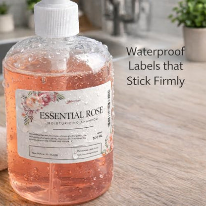 4" x 2" Matte White Printable Bottle Labels Waterproof Vinyl Sticker Labels 200 Labels Inkjet & Laser Printer Compatible