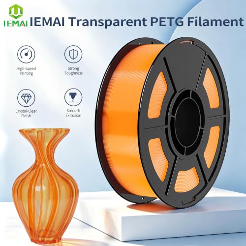 IEMAI High Speed PETG Filament 1.75mm, 500mm/s, 1kg, Transparent Orange - color: Transparent Orange