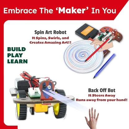 Butterfly EduFields 5in1 STEM Electronics Robotics Kit for Ages 8-10-12-13 - style: Smart Robot Car Kit