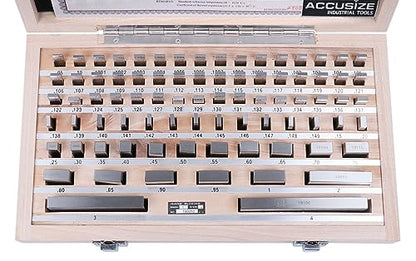 Accusize Steel Gage Block Set, Grade AS-2, 81 Pc, P900-S583 - style: Grade AS-2