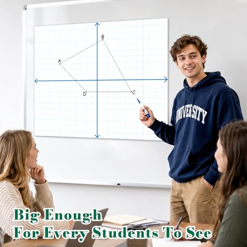 23 x 28 in Giant Magnetic XY Coordinate Grid Paper for Classroom - size: XY Coordinate Grid Paper - 23 x 28 in