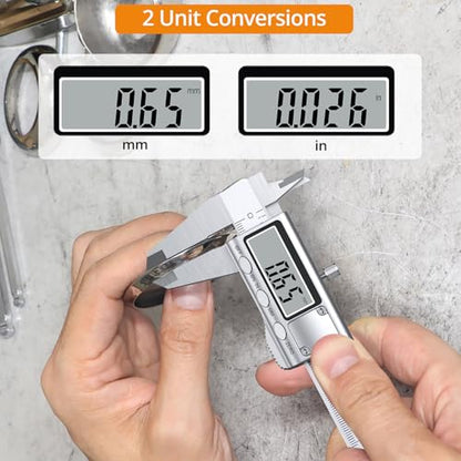 Neoteck 4 inch/100mm Digital Caliper, Stainless Steel Metal Mini Caliper