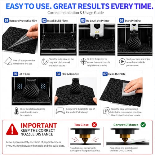 2 Packs 257x257mm PET PEO Double Side Build Plate for Bambu Lab X2D/P2S/X1C/X1/X1E/P1P/P1S/A1, Textured Flexible Spring Steel PEI Sheet Printed Bed for Bambu Labs 3D Printer - size: 257x257mm-2pcs