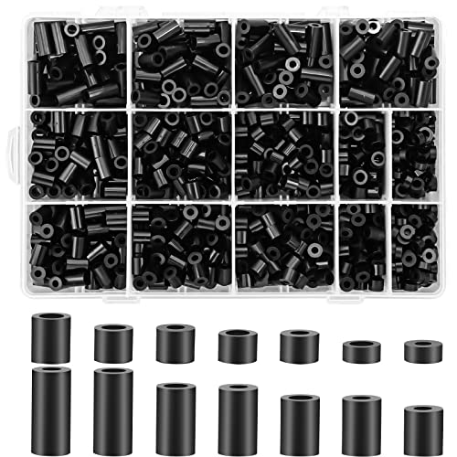 Nylon Round Spacer 1000Pcs, Unthreaded Fits M3 M4 Screws for Outlet Switch - size: M3 M4 Nylon Round Spacer