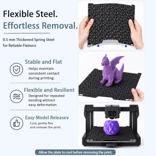 335x325mm Build Plate for Bambu Lab H2C/A2L 3D Printer Double Sided - color: PEO+PET