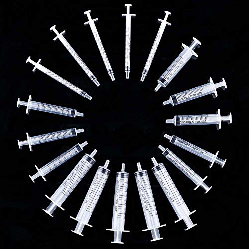 Frienda 20 Packs Syringes Without Needles,1 Ml/ 3 Ml/ 5 Ml/ 10 Ml - size: 1 ml/ 3 ml/ 5 ml/ 10 ml