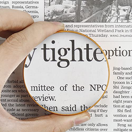 6X Paperweight Mirror Round Shape Hd Magnifying Magnifying Glass Dome Genuine Glass Paperweight Map Magnifying Glass and Reading Aid (No Handle) - color: 6x,60mm