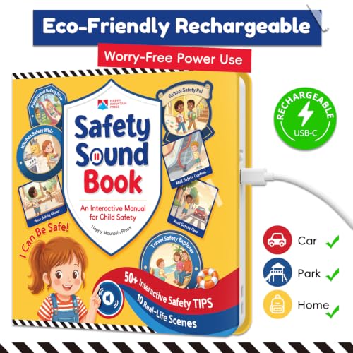Safety Sound Book for Toddlers, Interactive Educational Toy