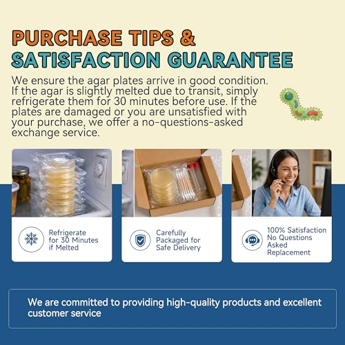 12-Pack Pre-Poured Agar Plates Petri Dishes Home Mold Test Kit with Swabs - color: Agar Plates for Science