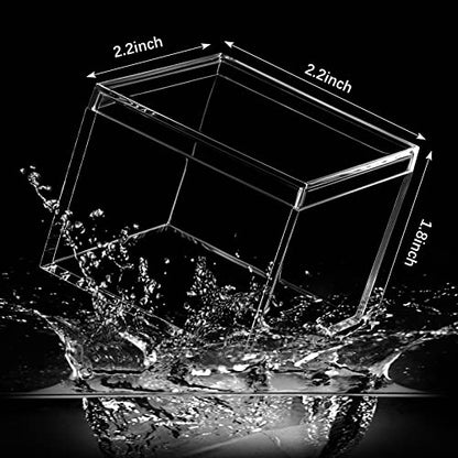 Blulu 8 Pcs Clear Acrylic Box with Lid, 2.2 x 2.2 x 1.8 Inch, Classic Style - size: 2.2 x 2.2 x 1.8 Inch, style: Classic style