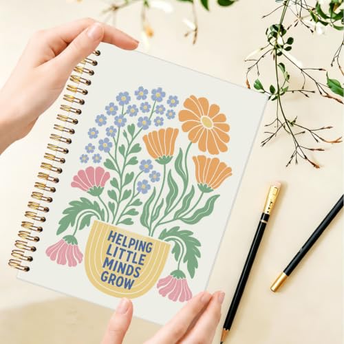 Teachers Appreciation Gifts Spiral Notebook Journal for Women,A5 - color: Helping Little Minds Grow-3