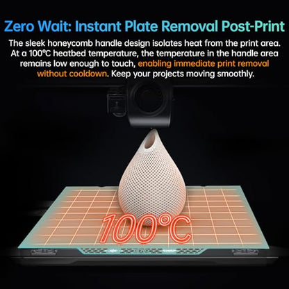 BIQU Cryogrip Pro Glacier for K1 Max 3D Printer 310x315MM - color: Glacier, size: K1 Max