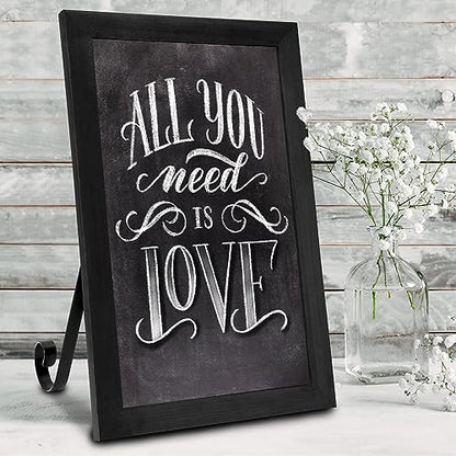 11"x17" Tabletop Chalkboard Sign with Stand - Black - color: Black, size: 11"W x 17"H