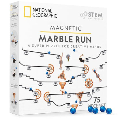 National Geographic Magnetic Marble Run STEM Building Set for Kids - style: 75-Piece Set