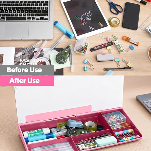 Glass Desktop Whiteboard,Dry Erase Board Buddy Keyboard Stand - color: Pink