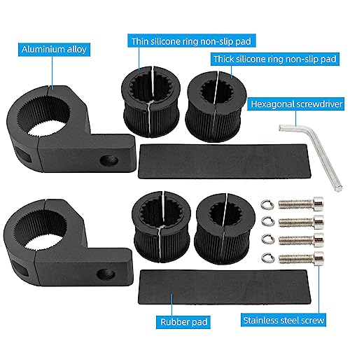 Motorcycle Aluminum Mounting Bracket Kit Tube Clamp 2Pcs 0.75" 1" 1.25" Bullbar Roof Rack Roll Cage Horizontal Bar Clamp Mounting Kit fit for Trucks Car ATV Motorcycle Truck - size: Mini 2PCS