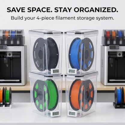 Filament Storage Box 4 Pack, Airtight 3D Printer Filament Container