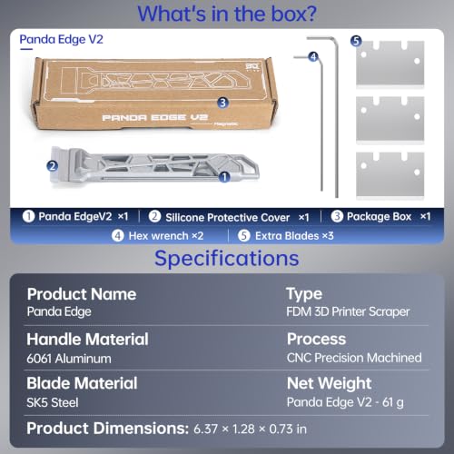 BIQU Panda Edge V2.0 3D Printer Scraper Compatible Bambu-Lab Spatula Blades - size: V2.0