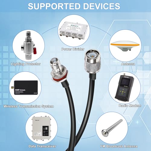 TUOLNK TNC Cable RG58 TNC Male to Female WiFi Antenna Extension Cable Low Loss 20inch (50cm) for Wireless Antenna Ham Radio 2pcs - size: 1.64ft-2pcs