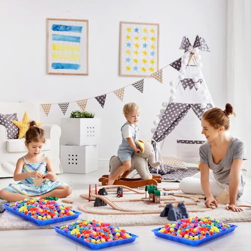 Maitys 15 Pack Plastic Art Trays 12 x 16 Inch Sensory Trays, Blue - color: Blue