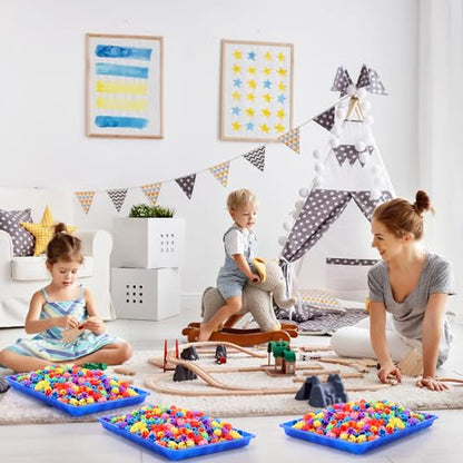 Maitys 15 Pack Plastic Art Trays 12 x 16 Inch Sensory Trays, Blue - color: Blue