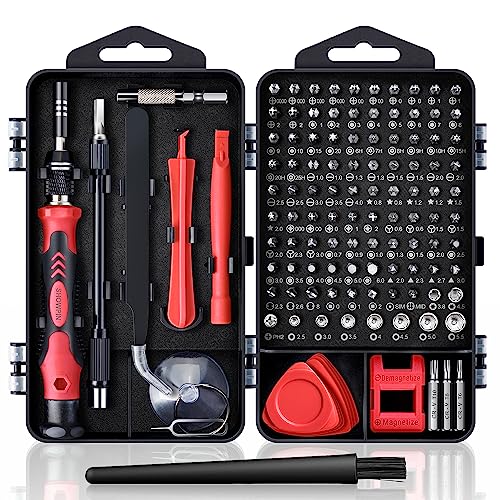Precision Screwdriver Set, SHOWPIN 122 in 1 Computer Screwdriver Kit - color: Red-122pcs-1pack
