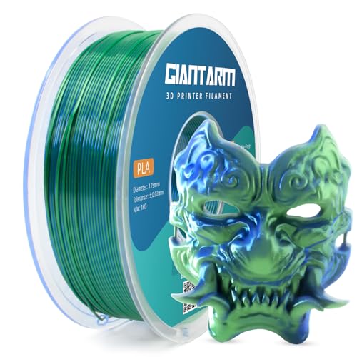GIANTARM Silk PLA Filament 1.75mm,Dual Color PLA Blue Green 1KG - color: Silk Blue Green, size: 1kg