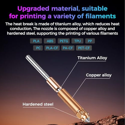 Creality Official K2 SE Ceramic Heating Block Hotend Kit, with Unicorn Quick Swap Nozzle, 300°C High Temperature Resistant and 600mm/s High-Speed Printing Hotend for 3D Printer Creality K2 SE Combo - style: K2 SE
