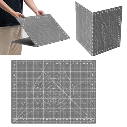 Teenyyou 24" L x 18" W Self Healing Foldable Cutting Mat, Dark Gray - color: Dark Gray, size: 24" L x 18" W