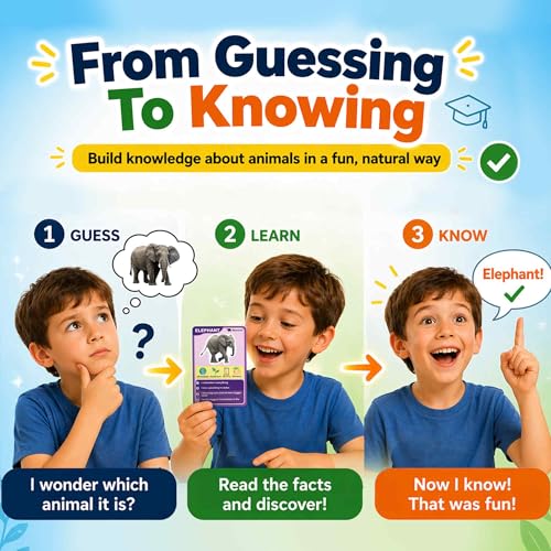 Who Guess It Better Animals Volume 1 - Animal Discovery Set, 50 Cards - color: Animals