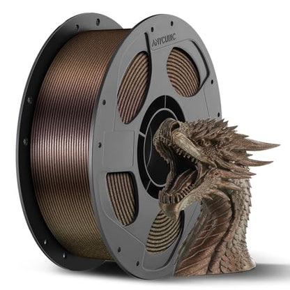 ANYCUBIC Galaxy PLA 3D Printer Filament, Sparkle Glitter PLA, Chameleon Changing Colors, 3D Printing PLA Filament 1.75mm Dimensional Accuracy +/- 0.03mm, 1KG Spool (2.2 lbs), Galaxy Brown - color: 1kg Galaxy Brown