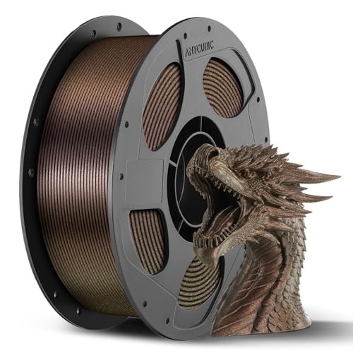 ANYCUBIC Galaxy PLA 3D Printer Filament, Sparkle Glitter PLA, Chameleon Changing Colors, 3D Printing PLA Filament 1.75mm Dimensional Accuracy +/- 0.03mm, 1KG Spool (2.2 lbs), Galaxy Brown - color: 1kg Galaxy Brown