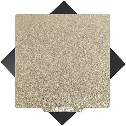HICTOP PEI Plate 310 * 310mm Textured & Smooth Dual-Sided, Room Temp PLA/PETG, No Glue for CR-10 CR-10S Artillery SW-X1/SW-X2 Longer LK1 LK5/LK5Pro, Most 3D Printers with a 310 * 310mminch Hotbed - size: 310*310mm, style: Smooth / Textured Double Sided PE