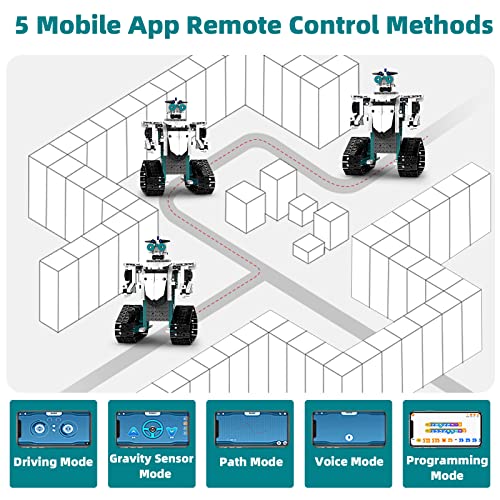 12 in 1 Robot Building Set with RC & APP for Boys Kids Age 8-14 - color: 12in1 Robot