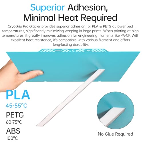 BIQU CryoGrip Pro Glacier Build Plate for K1 Max 3D Printer - color: Glacier-Blue, size: 310*315MM, style: Glacier