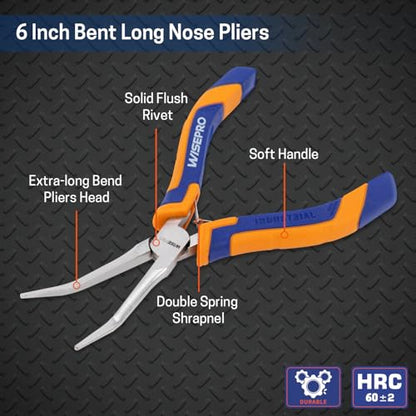6 Inch Mini 45-Degree Bent Long Nose Pliers, Jewelry/Craft Making, Repairing - style: 6 Inch Bent Long Nose Pliers