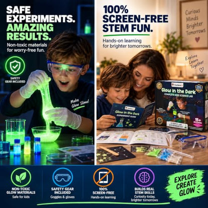 Science Experiments Kit for Kids 8-12 Years Old | Glow in the Dark