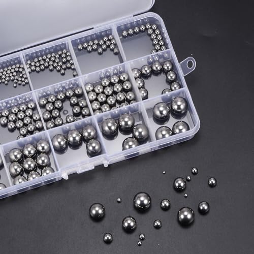 uxcell 390pcs G200 Precision Balls Assortment Kit 1mm - 12.5mm 18 Sizes