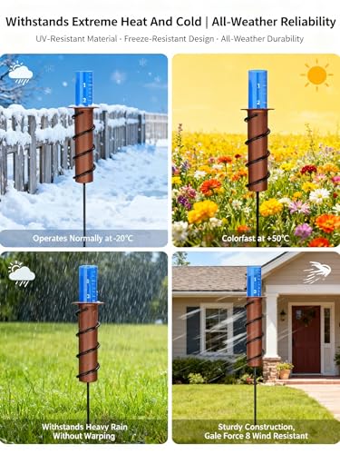 7.8 Inch Large Rain Gauge Outdoor