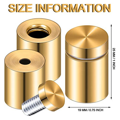 8 Sets Standoff Screws for Acrylic, Stainless Steel, 3/4 x 1 Inch - size: 3/4 x 1 Inch