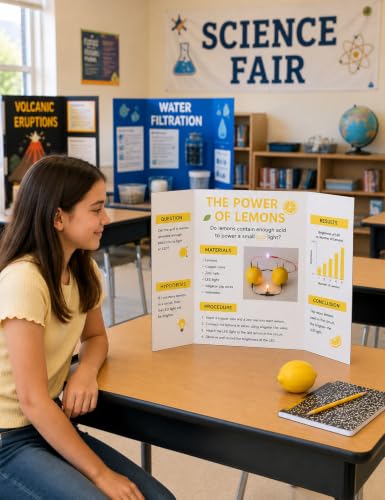 2-Pack 26 x 17 in Trifold Poster Boards for Science Fairs and Displays