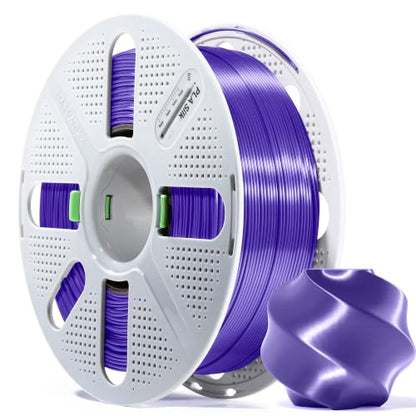 Purple Silk PLA, Pre-Dried Filament with Reusable Spool - color: Silk Purple With Spool, size: With Spool